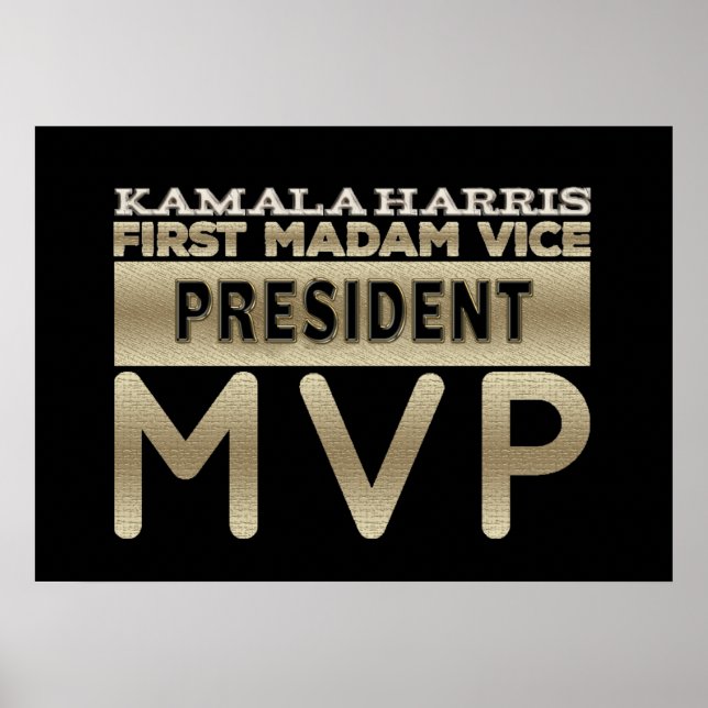 Kamala Harris Vizepräsidentin MVP Poster (Vorne)