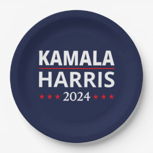 Kamala Harris Wahl 2024 III Pappteller