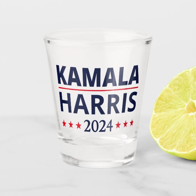 Kamala Harris Wahl 2024 III Schnapsglas (Vorderseite)