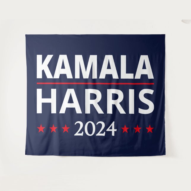 Kamala Harris Wahl 2024 III Wandteppich (Vorderseite (Horizontal))