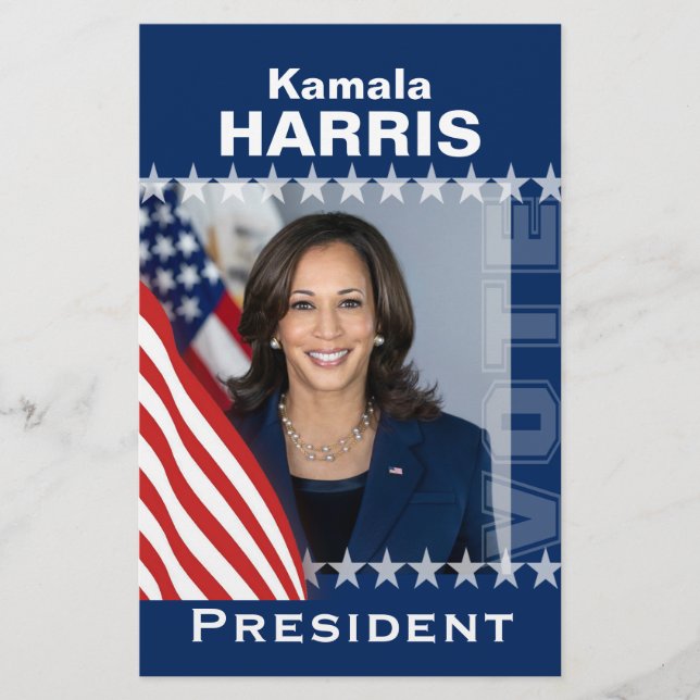 Kamala Harris Wahlkampfvorlage Flyer (Vorne)