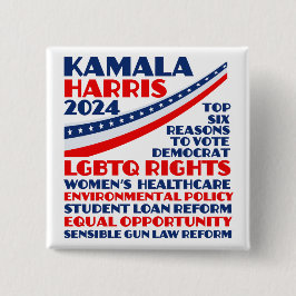 Kamala Harris Wahlplattform 2024 Button