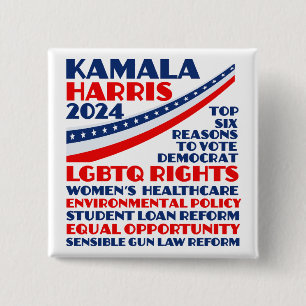 Kamala Harris Wahlplattform 2024 Button