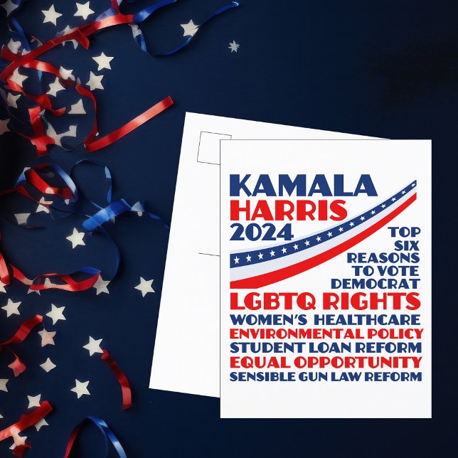 Kamala Harris Wahlplattform 2024 Postkarte (Von Creator hochgeladen)