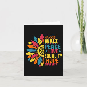 Kamala Harris Waltz Peace Liebe E Hope Diversity Karte