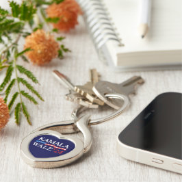 Kamala Harris Walz 2024 offensichtlich blau Schlüsselanhänger