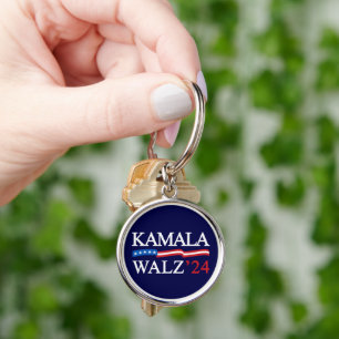 Kamala Harris Walz 2024 offensichtlich blau Schlüsselanhänger