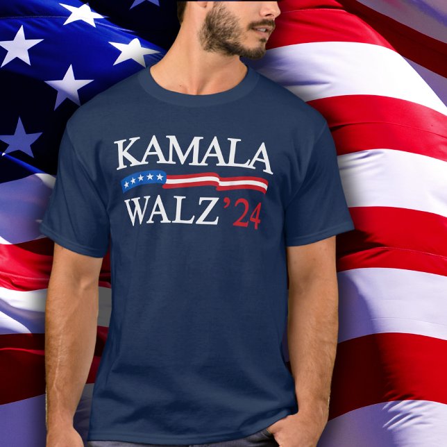 Kamala Harris Walz 2024 offensichtlich blau T-Shirt (Von Creator hochgeladen)