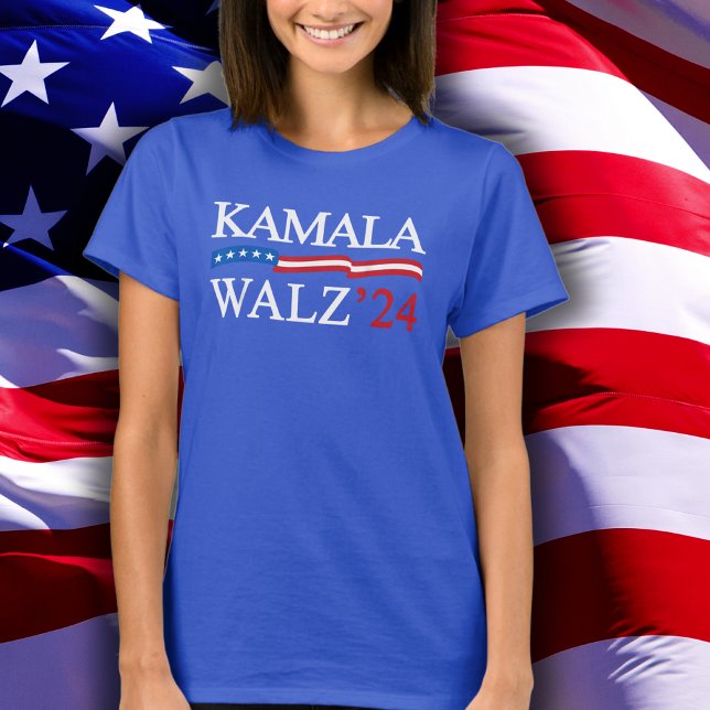 Kamala Harris Walz 2024 offensichtlich blau T-Shirt (Von Creator hochgeladen)