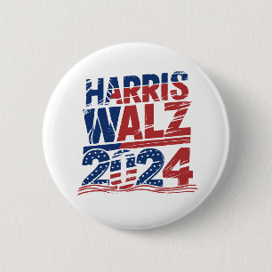 Kamala Harris Walz 2024 Präsidentschaftswahl Button
