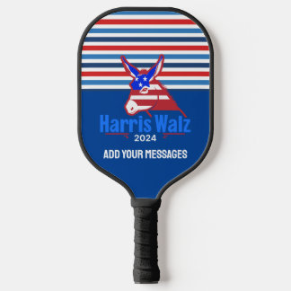 Kamala Harris Walz Donkey Pickleball Schläger