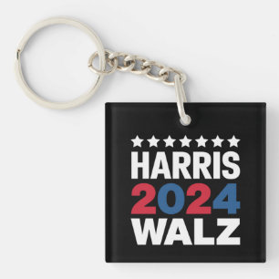 Kamala Harris Walz Für Präsident Vizepräsident  Schlüsselanhänger