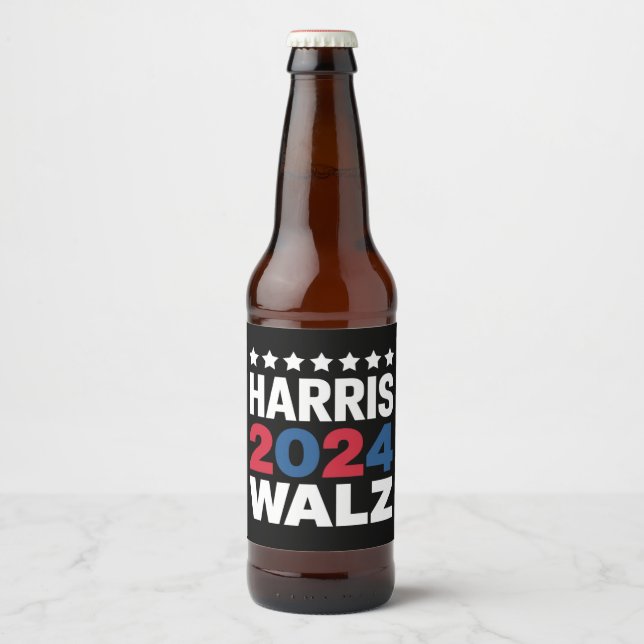 Kamala Harris Walz, Vizepräsident Bierflaschenetikett (Vorderseite)