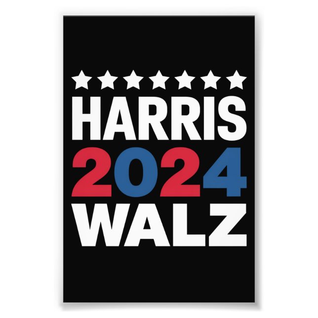 Kamala Harris Walz, Vizepräsident Fotodruck (Vorne)