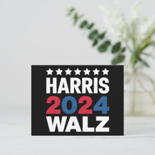 Kamala Harris Walz, Vizepräsident Postkarte