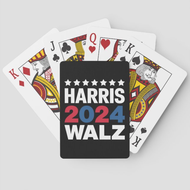 Kamala Harris Walz, Vizepräsident Spielkarten (Rückseite)