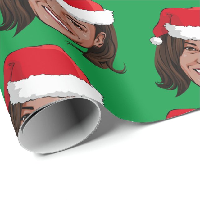 Kamala Harris Weihnachten Geschenkpapier (Rolleneckpunkt)