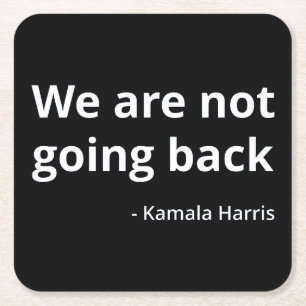 Kamala Harris - Wir gehen nicht zurück III Rechteckiger Pappuntersetzer