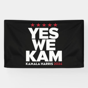Kamala Harris Yes We Kam für US-Präsident 2024 Banner