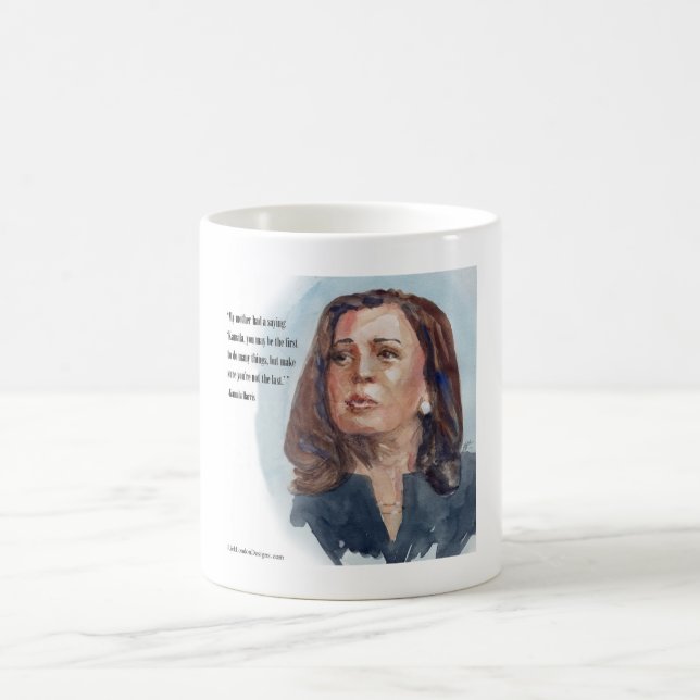 Kamala Harris & Zitat Kaffeetasse (Mittel)