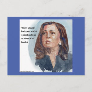 Kamala Harris & Zitat Postkarte