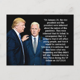 Kamala Harris Zitat während der VP-Debatte Postkarte