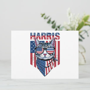 Kamala Harris zur Präsidentin 2024 Lustige Katze Einladung