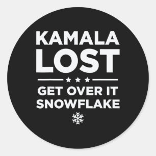 Kamala hat es verpasst Schneeflocke zu überwinden Runder Aufkleber