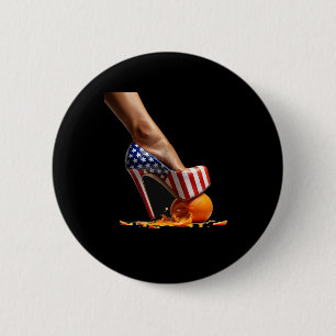 Kamala Heelse auf Orange Button