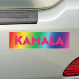Kamala Hot-Pink-Typografie Gefälle Regenbogen Stol Autoaufkleber