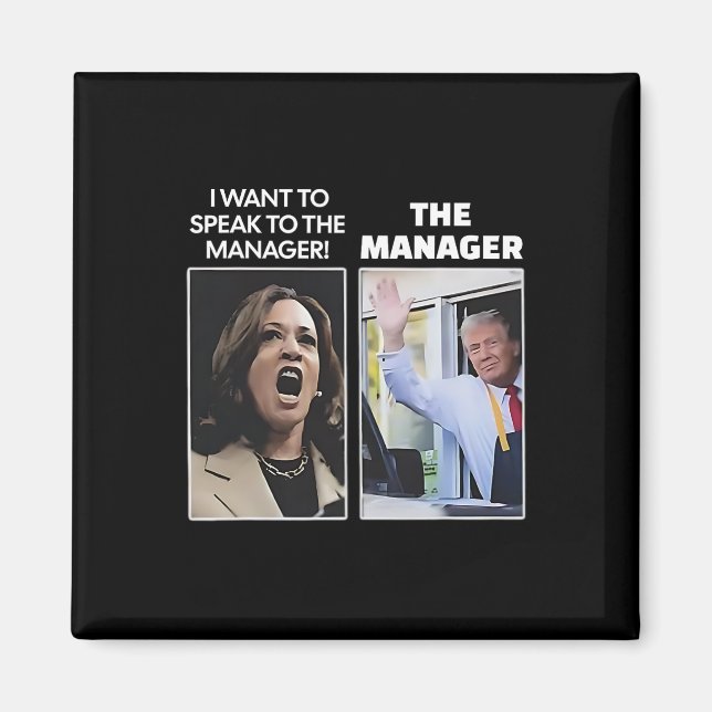 Kamala Ich Will Mit Dem Geschäftsführer Trump Mcdo Magnet (Vorne)