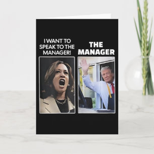Kamala Ich Will Mit Dem Manager Trump McDona sprec Karte