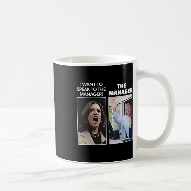 Kamala Ich Wollte, mit dem Manager Trump McDona zu Kaffeetasse (Rechts)