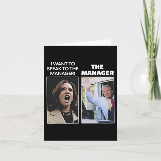 Kamala Ich Wollte, mit dem Manager Trump McDona zu Karte (Vorderseite)