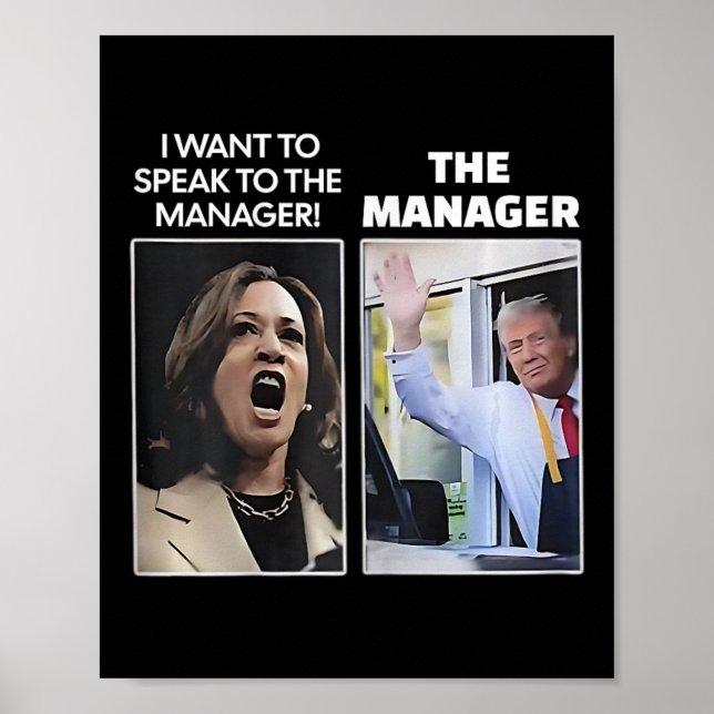 Kamala Ich Wollte, mit dem Manager Trump McDona zu Poster (Vorne)