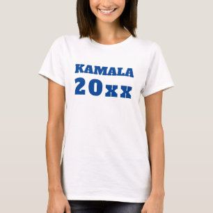 KAMALA individuelle blaue Demokraten-Schrift T-Shirt