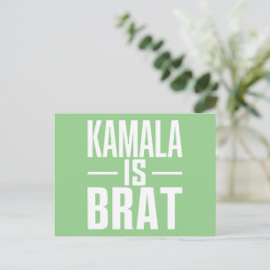 Kamala is Brat Postkarte