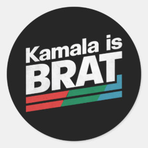 Kamala is Brat Runder Aufkleber