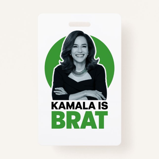 Kamala ist Brat Funny Sarcastic Ausweis (Vorderseite)