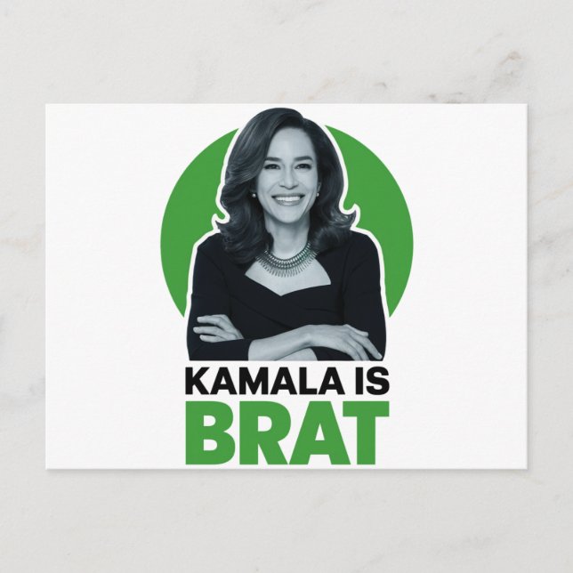 Kamala ist Brat Funny Sarcastic Postkarte (Vorderseite)