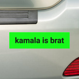 Kamala ist braune moderne Typografie schwarzer Neo Autoaufkleber