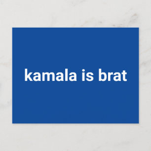 Kamala ist brauner, lustiger moderner Typografie,  Postkarte