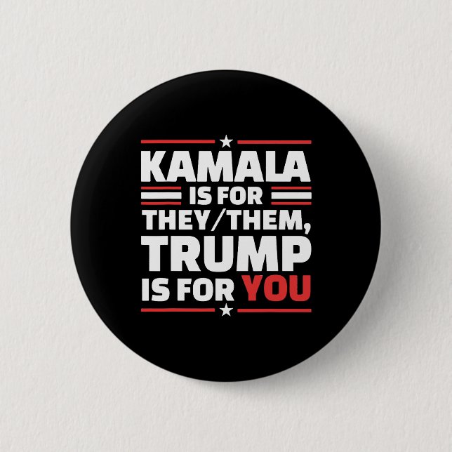 Kamala ist für sie Trump für Sie Button (Vorderseite)