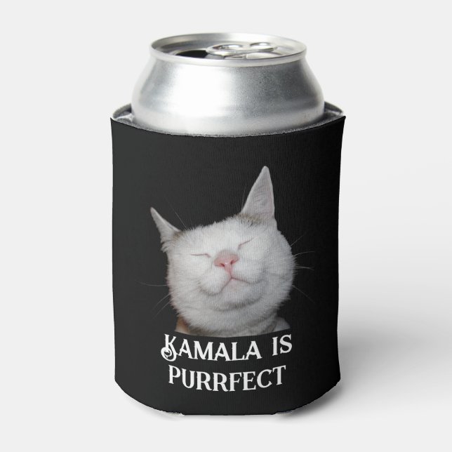 Kamala ist Purrfect Dosenkühler (Kanne Vorderseite)