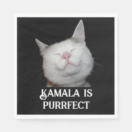 Kamala ist Purrfect Serviette