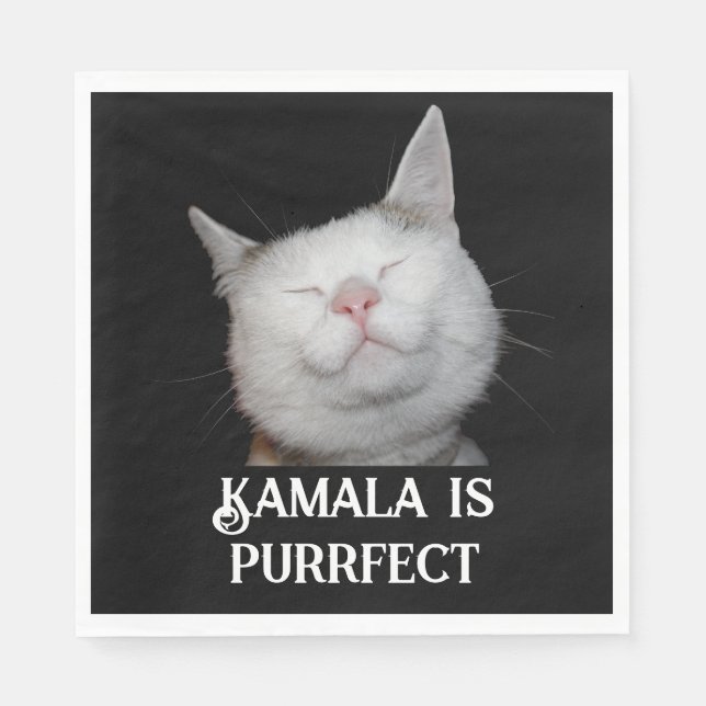 Kamala ist Purrfect Serviette (Vorderseite)