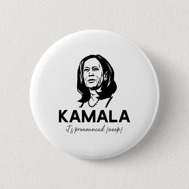 Kamala It's Pronounced Veep Vice President Harris Button (Vorderseite)