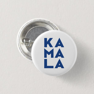 kamala Ka ma la 3 Silben typografisch blau weiß Button