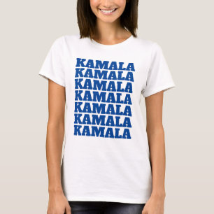 KAMALA KAMALA KAMALA blaue Demokraten Text  T-Shirt
