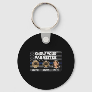 Kamala kennt deine Parasiten Hirschtote Tick Hund  Schlüsselanhänger